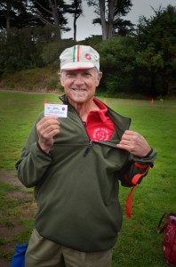 Golden Gate JOAD's Frank Lawler Shows His USA Archery Instructor Card