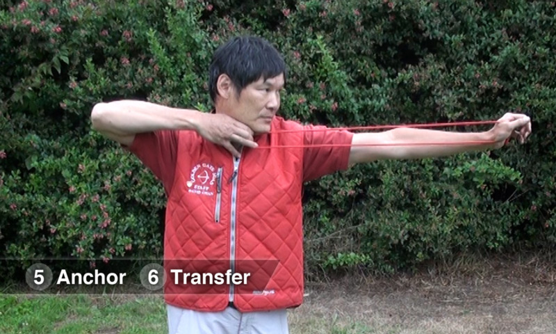 Olympic-Style Archery Stretch Band Training - Steps 05-06 Anchor and Transfer - Golden Gate JOAD
