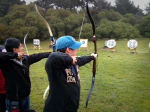Golden Gate JOAD Archers shooting in our rain or shine achievement shoot.