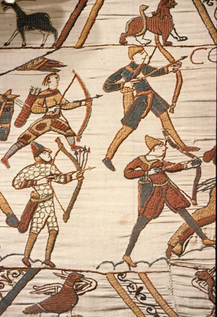 Archers elt quivers depicted in the medieval the Bayeux Tapestry.